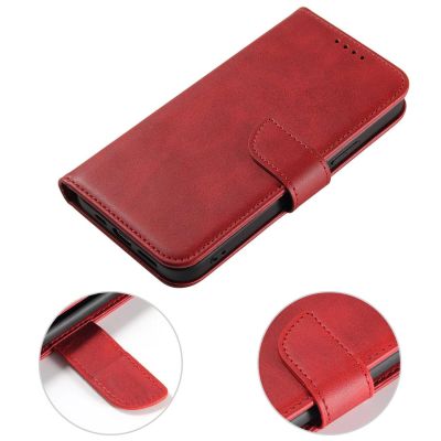 2. Magnet Case for Samsung Galaxy S23 Ultra flip cover wallet stand red