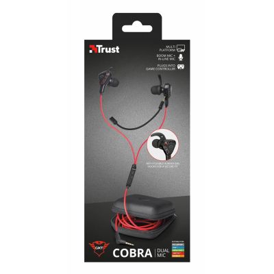 27. TRUST GXT 408 Cobra headphones with microphone, black and red