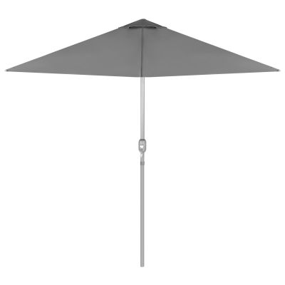 6. GARDEN FURNITURE SET TABLE 4 CHAIRS AND GRAY UMBRELLA