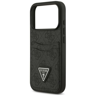 6. Guess 4G Double Card Triangle Case for iPhone 18 Pro / 17 Pro – Black