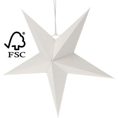 2. DECORATIVE HANGING PAPER STAR 45CM WHITE