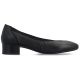 4. Women's leather pumps with low heels, black, Rieker 43452-00