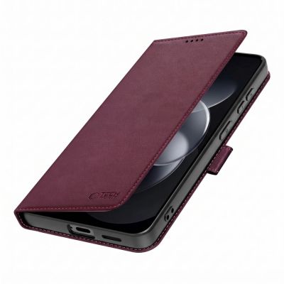 3. Tech-Protect Wallet case for Xiaomi Redmi Note 17 Pro Max 5G - burgundy