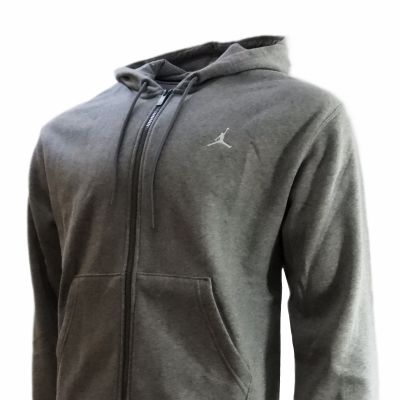 3. Men's Air Jordan Brooklyn Fleece Jumpman Hoodie Gray - FV7289-091