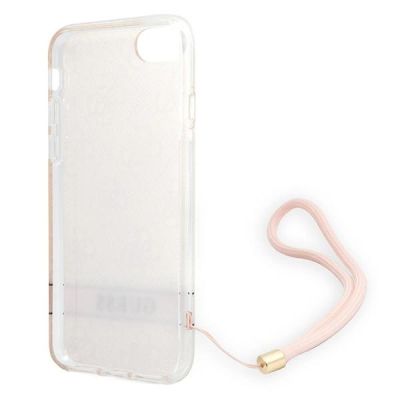 7. Guess GUOHCI8H4STP iPhone SE 2022 / SE 2020 / 7/ 8 pink/pink hardcase 4G Print Strap
