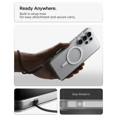 13. Spigen Ultra Hybrid Mag MagSafe Case for Samsung Galaxy S26 Ultra - Clear and White