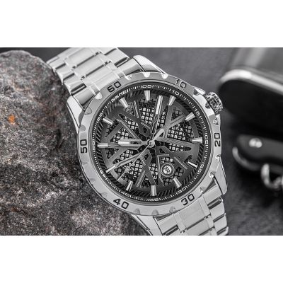 4. Men's Watch Skmei 9337SIBK + BOX