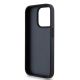 7. DKNY Leather Mono Stripe & Metal Logo case for iPhone 15 Pro Max - black