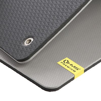2. HMS Premium MFK07 gray club fitness mat with holes
