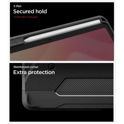 11. Spigen Tough Armor Pro Case for Samsung Galaxy Tab S12+ 12.6" - black