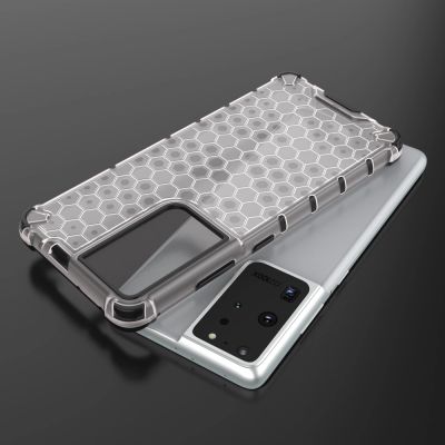 8. Honeycomb case armored cover with a gel frame for Samsung Galaxy S22 Ultra blue