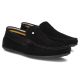 4. Men's leather moccasins, black suede, Filippo MP923