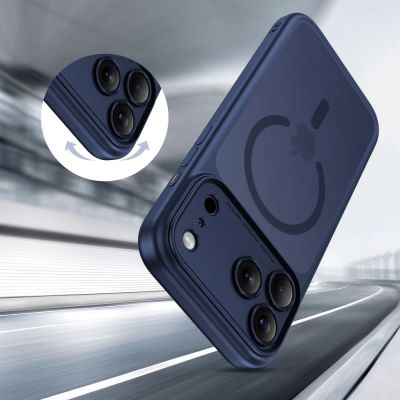 6. Tech-Protect Magpeak Magsafe CC Case for iPhone 17 Pro - Matte Navy Blue