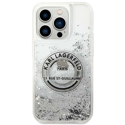 3. Karl Lagerfeld KLHCP14LLCRSGRS iPhone 14 Pro 6.1 "silver / silver hardcase Liquid Glitter RSG