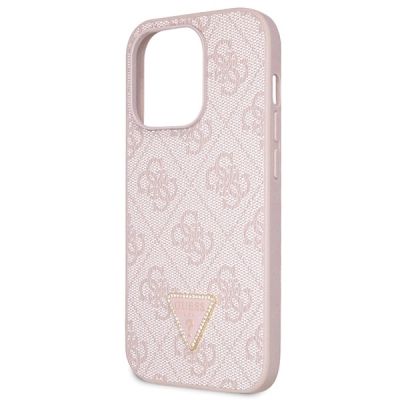 7. Guess GUHCP15LP4TDSCPP iPhone 15 Pro 6.1" pink/pink hardcase Crossbody 4G Metal Logo