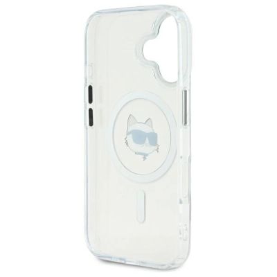 7. Karl Lagerfeld IML Metal Choupette Head MagSafe iPhone 16 Case - White