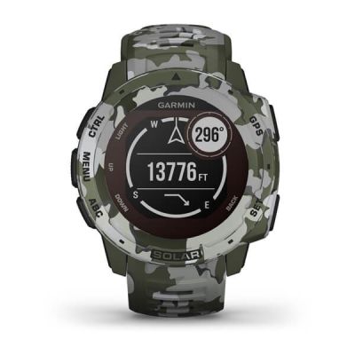 7. Garmin Instinct Solar Camo Watch Green (010-02293-06)