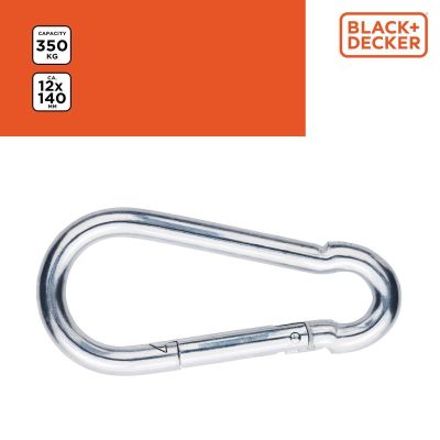 15. STEEL CARABINER 2 PCS BLACK + DECKER