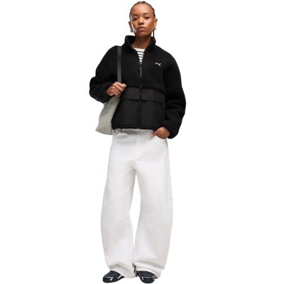6. Women's black Puma Re:Fibre Sherpa jacket 694567 01