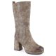 9. Jezzi W JEZ416B khaki insulated ankle boots with elastic band