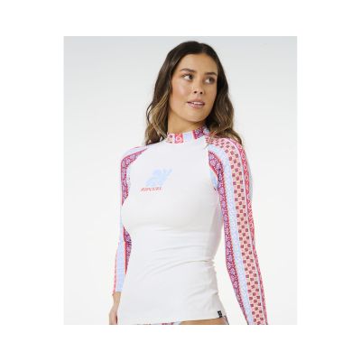 6. Women's Lycra RIP CURL Coastal Instinct Upf Ls Rv white