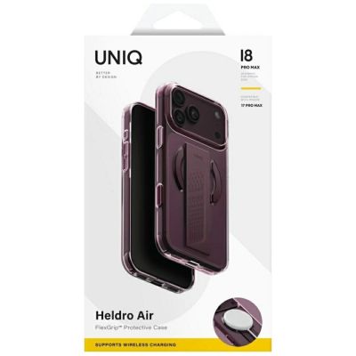 9. Uniq Heldro Air Magclick Charging case for iPhone 18 Pro Max / 17 Pro Max - burgundy