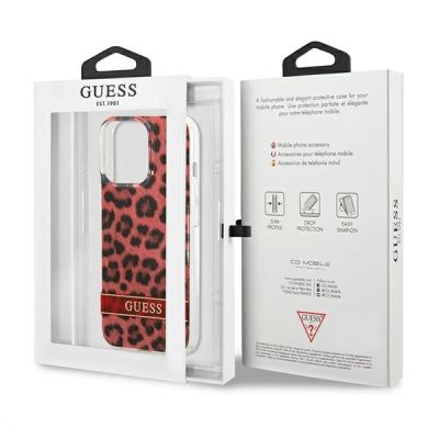 8. Guess GUHCP13LHSLEOR iPhone 13 Pro / 13 6.1" red/red hardcase Leopard