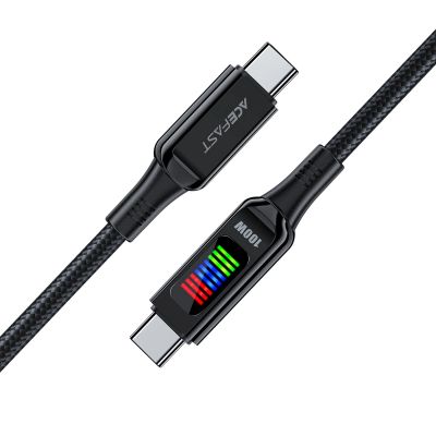 4. Acefast C7-03 USB-C USB-C 100W 1.2m cable with display - black