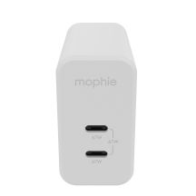Mophie GaN Charger Dual - wall charger with dual USB-C input 67W (white)