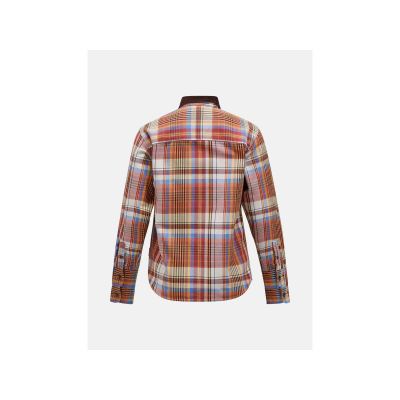 3. Peak Performance W Heavy Cotton Shirt Brown Plaid