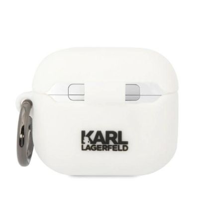 2. Karl Lagerfeld KLA3RUNIKH AirPods 3 cover white/white Silicone Karl Head 3D