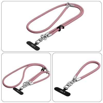 5. Tech-Protect C10S Crossbody Phone Lanyard (114 cm) + Wrist Strap (31 cm) - Pink Titanium