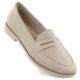Women's leather loafers lords beige Rieker 75300-63
