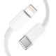 4. Tech-Protect C20W USB-C PD 20W / USB-A QC 3.0 Charger with USB-C / Lightning Cable - White