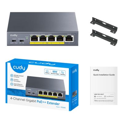 3. POE SWITCH / EXTENDER POE40 4-PORT + 1X UPLINK CUDY