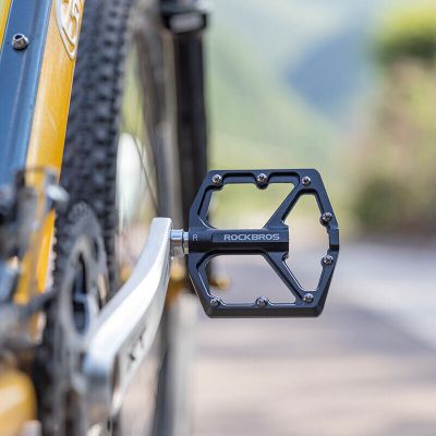 3. Rockbros black platform bike pedals