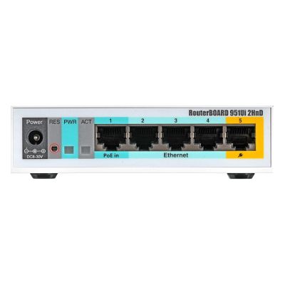 2. WiFi 4 router Mikrotik RB951Ui-2HnD 2.4GHz(2x2) 5p