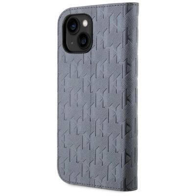2. Karl Lagerfeld KLBKP14SSAKLHPG iPhone 14 6.1" bookcase silver/silver Saffiano Monogram