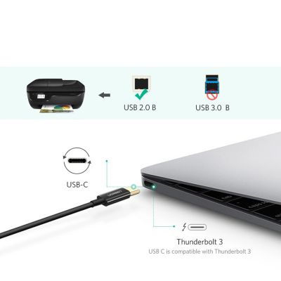 6. Ugreen US241 USB-C 2.0 - USB-B cable 1 m - black