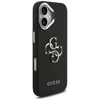 4. Guess Grained Big 4G Classic Logo case for iPhone 17 - black