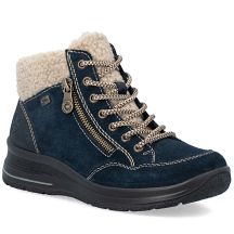 Waterproof comfortable navy leather lace-up boots Rieker L7701-14