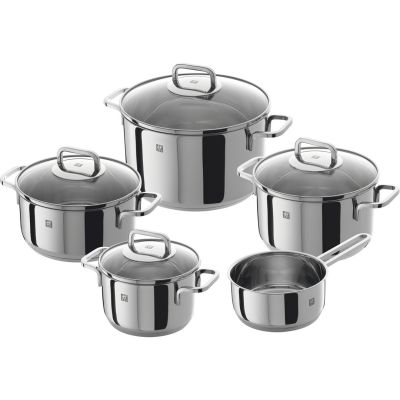 6. Set of 5 Zwilling Quadro pots