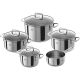 6. Set of 5 Zwilling Quadro pots