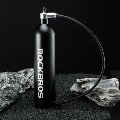 8. Rockbros Tubeless Tire Inflator 200 PSI 1.2l - Black