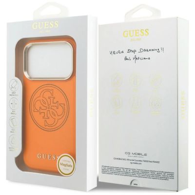 8. Guess Perforated 4G MagSafe case for iPhone 17 Pro - orange