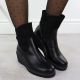 7. Women's black suede wedge ankle boots M.Daszyński 2510