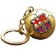 2. FC Barcelona original licensed keychain in the shape of a golden ball with the B7081 coat of arms