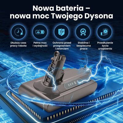 11. Battery for Dyson V10 vacuum cleaner 25.2V 3000mAh