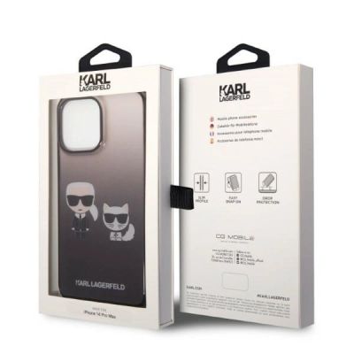 8. Karl Lagerfeld KLHCP14LTGKCK iPhone 14 Pro 6.1 "hardcase black / black Gradient Ikonik Karl & Choupette