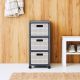 5. ROTHO Large shelf with 3 drawers COUNTRY cappuccino/anthracite
